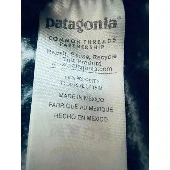 Patagonia Synchilla Fleece Rare Fish Ikat Print Pullover Women’s Size M - Picture 6 of 8